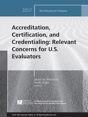 cover image of Accreditation, Certification, and Credentialing